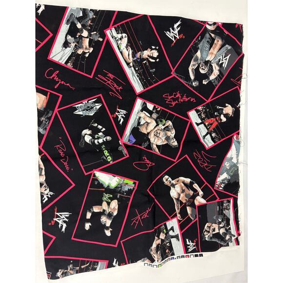 Wrestling Fabric WWF Stone Cold Steve Austin The Rock Chyna 37”x44” Rare 2000 - Picture 4 of 8
